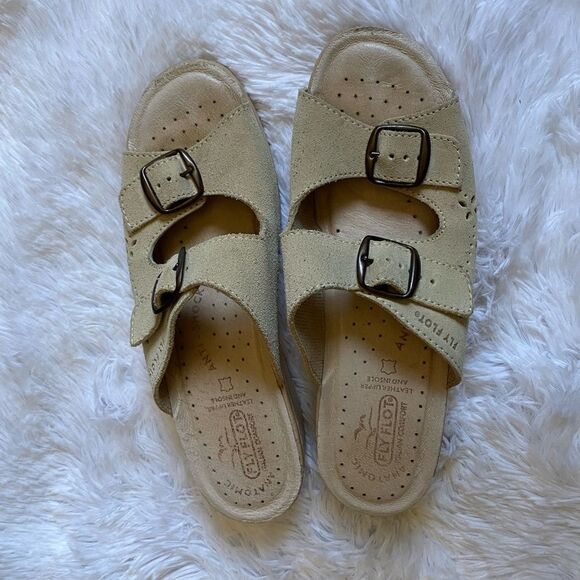 Fly Flot Sandals Buckle Comfort Shoes Slip On Women’s Size 40 US Size 9 - Picture 1 of 14
